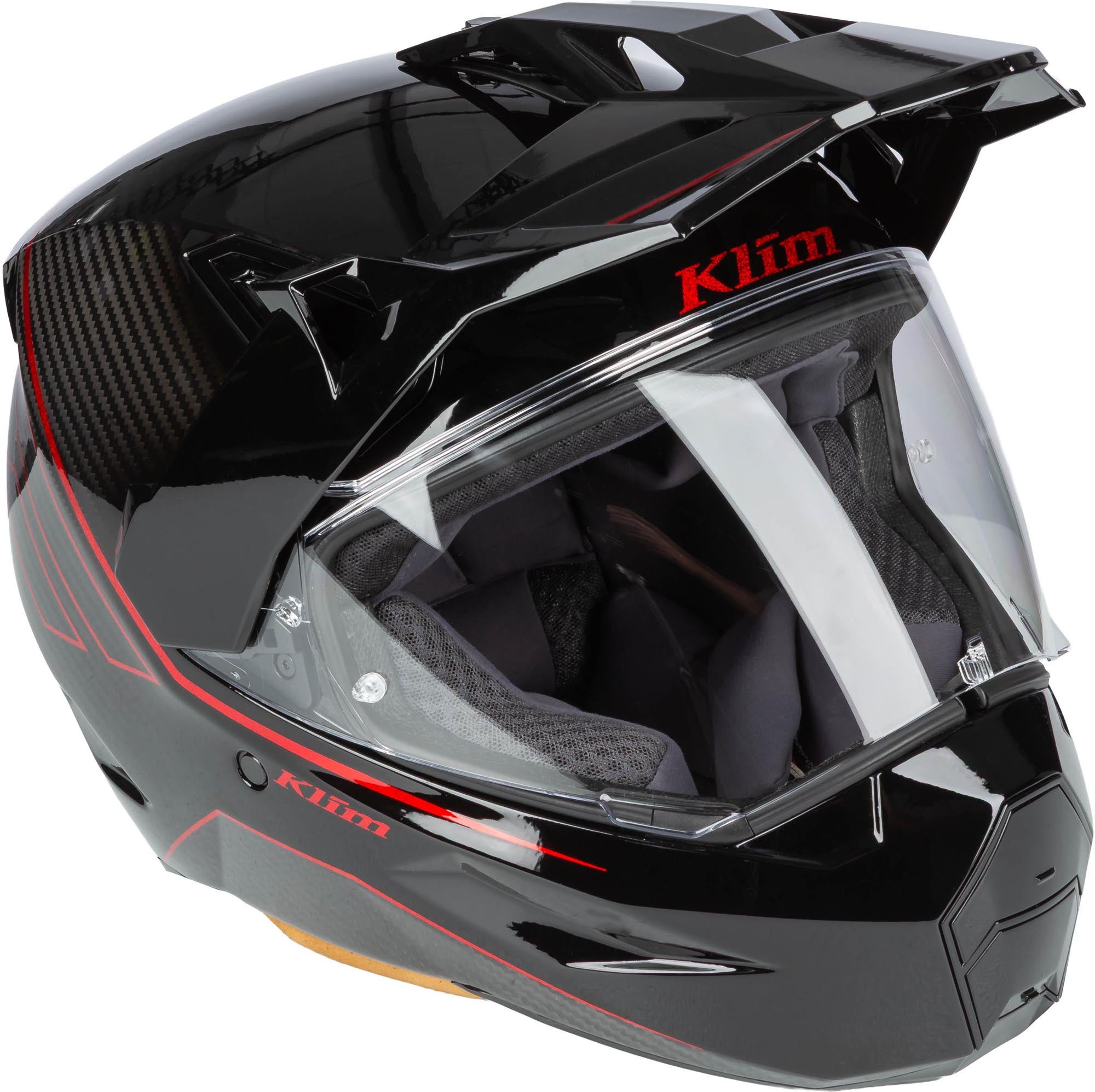 Klim X1 Alpha Graphic Carbon Endurohelm Zwart/Rood S (55/56) Figuur 3