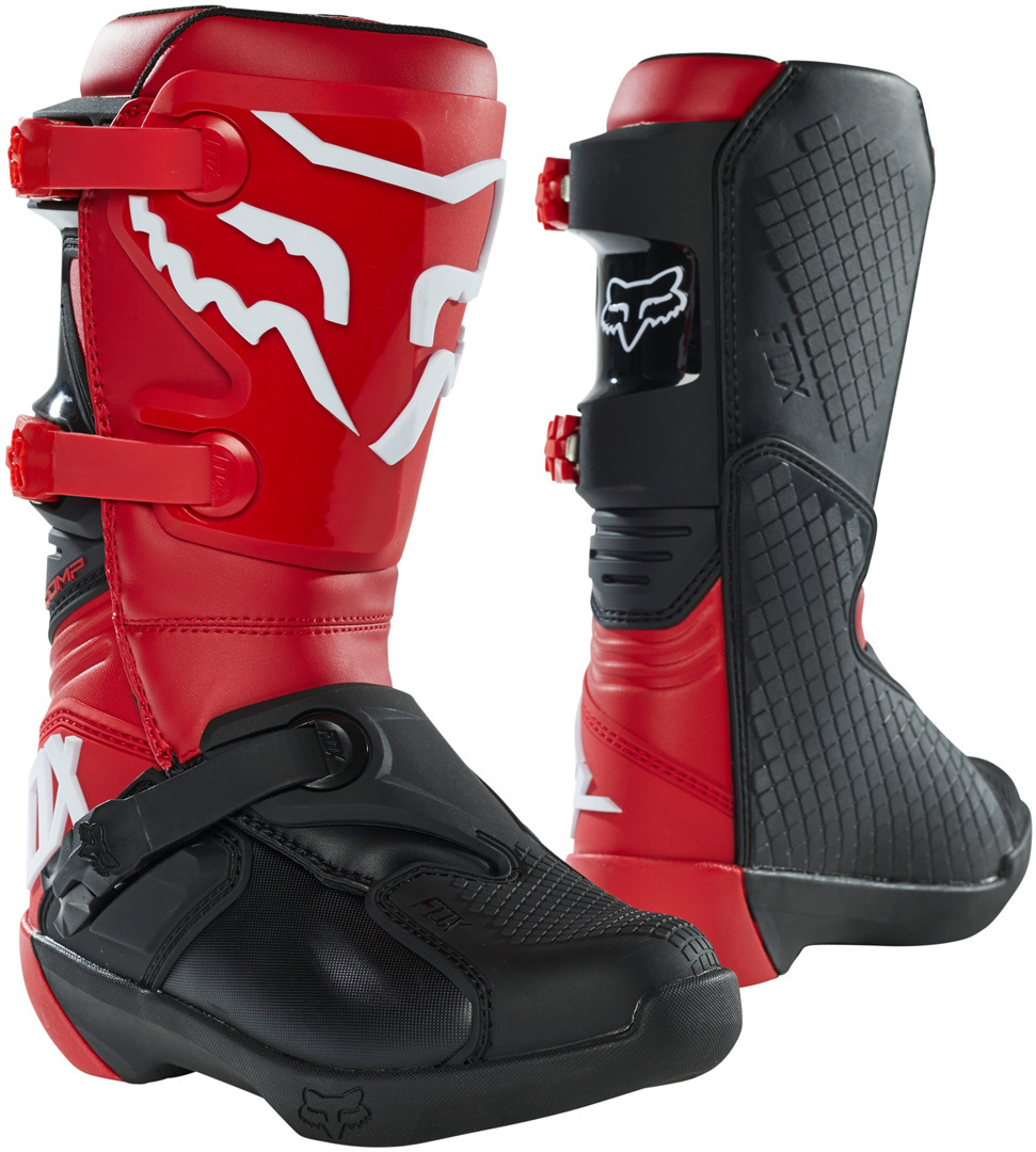 FOX Comp Jeugd Motorcross Laarzen Rood 6 Figuur 1