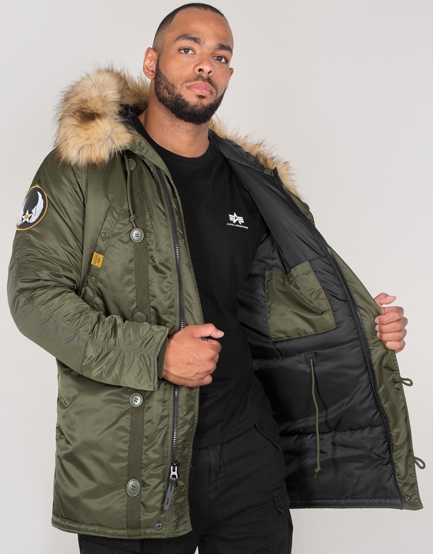 Alpha Industries N3B Airborne Jacke dunkelgrün S Abbildung 2