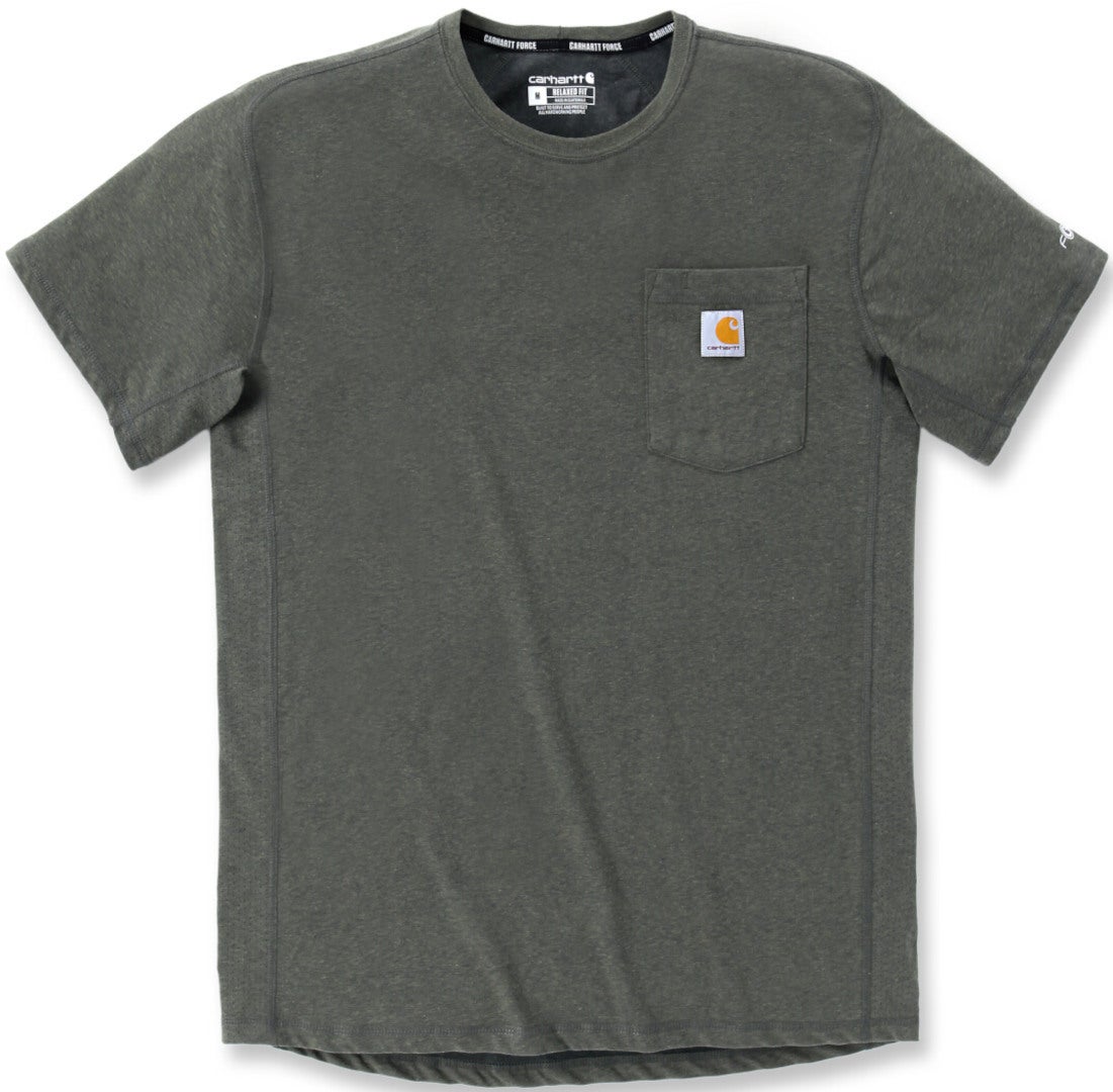 Carhartt Force Relaxed Fit Midweight Short Sleeve Pocket Triko tmavě zelená XXL Obrázek 1