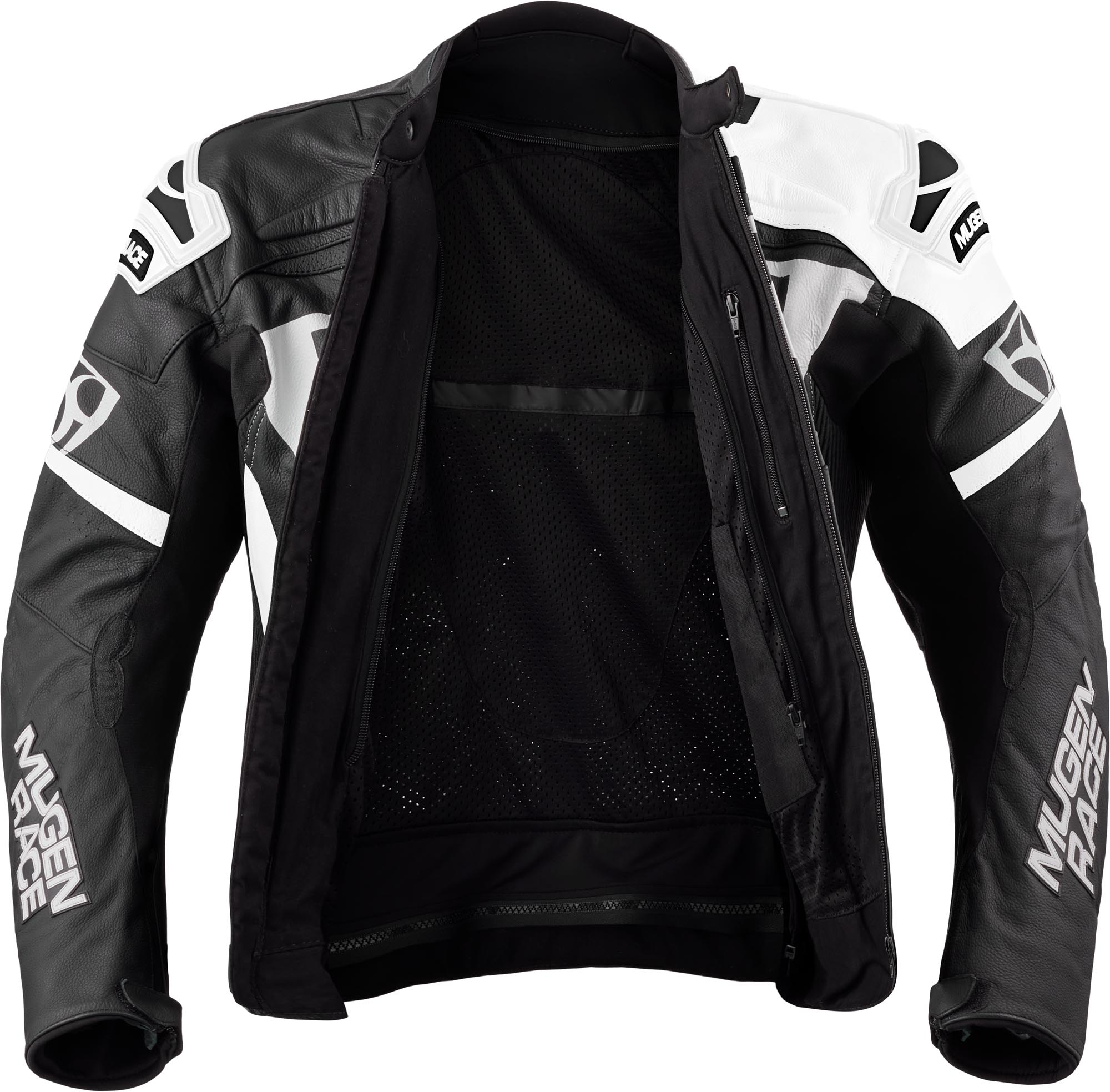 MUGENRACE Aggressore Motorcycle Leather Jacket black/white 62 Figure 3