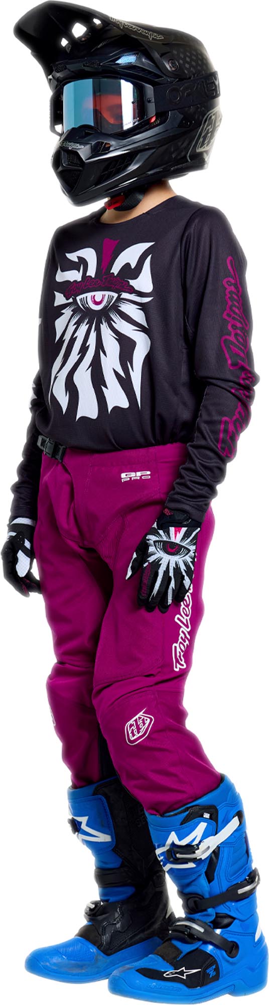 Troy Lee Designs GP Pro Cyclops Ungdoms motocrosstrøje Sort S Figur 4