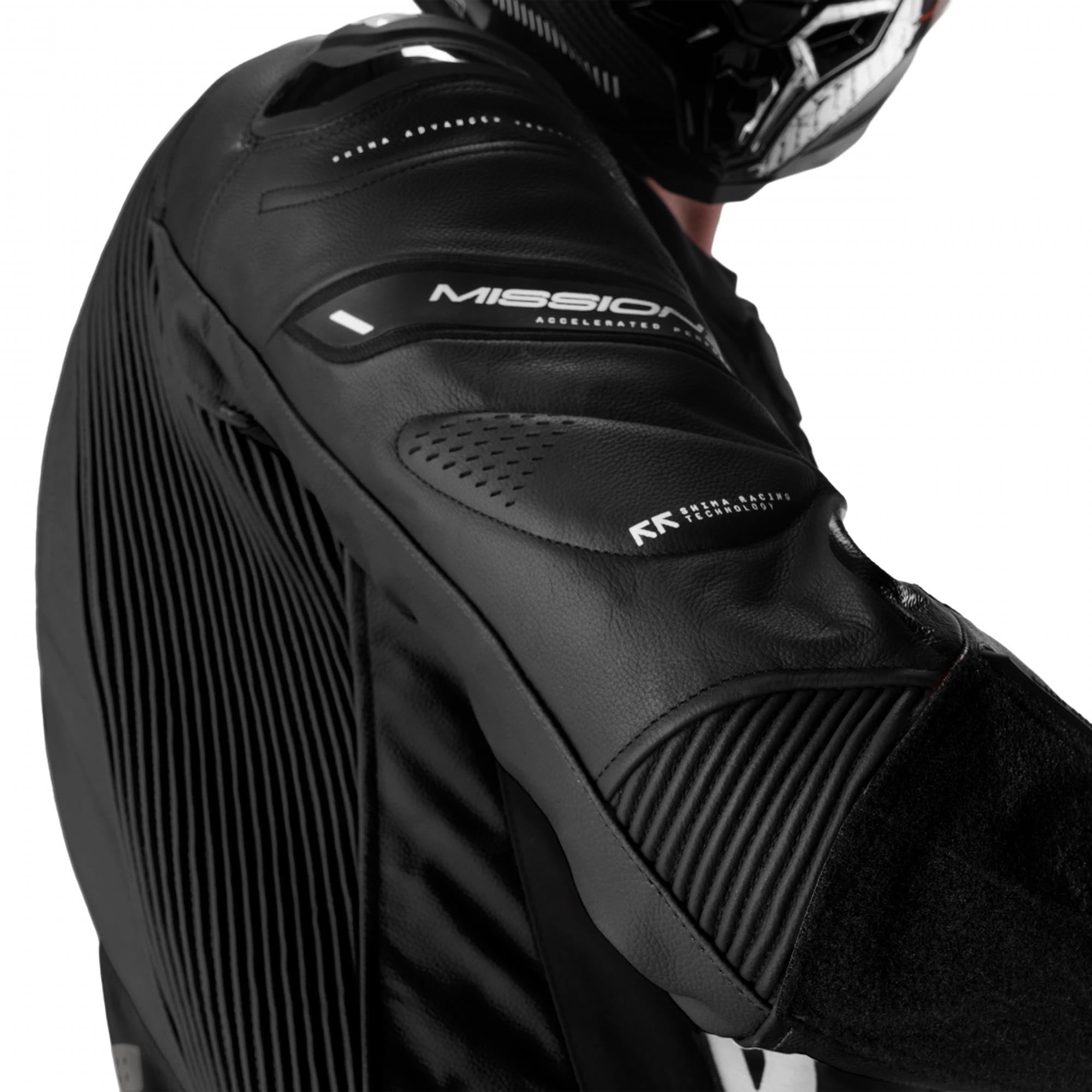 SHIMA Mission RS One Piece Motorcycle Leather Suit black/white 46 Figure 8