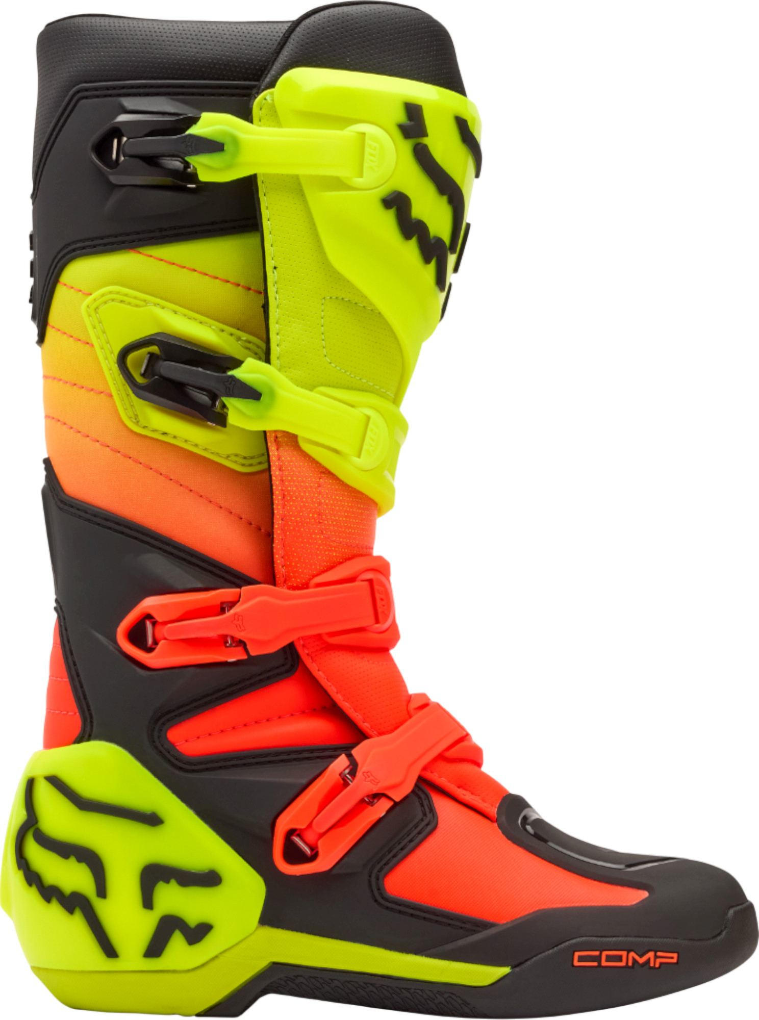 FOX Comp Bottes de motocross orange/jaune 9,5 Figure 2