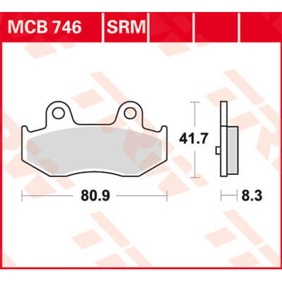 TRW Lucas Bremsbelag MCB746 Figur 1
