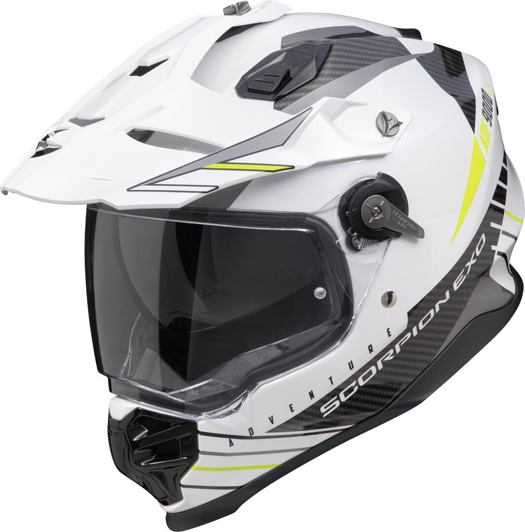Scorpion ADF-9000 Air Feat Motocross hjälm vit/svart/gul S (55/56) Figur 1