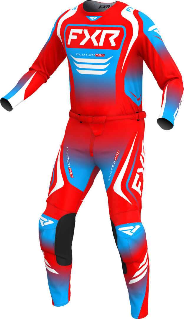 FXR Clutch Pro 2025 Pantaloni de motocross roșu/alb/albastru 28 Figura 3