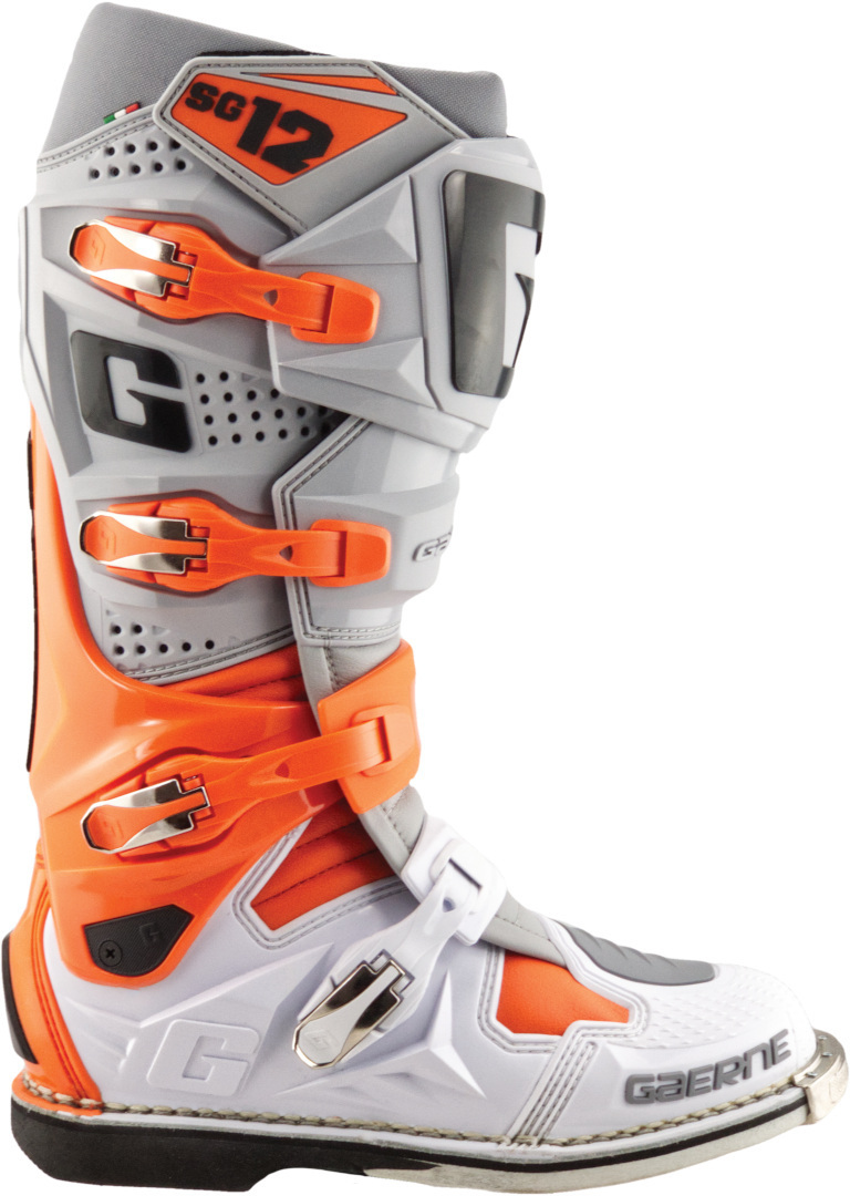 Gaerne SG-12 Motocross Boots grey/white/orange 48 Figure 3