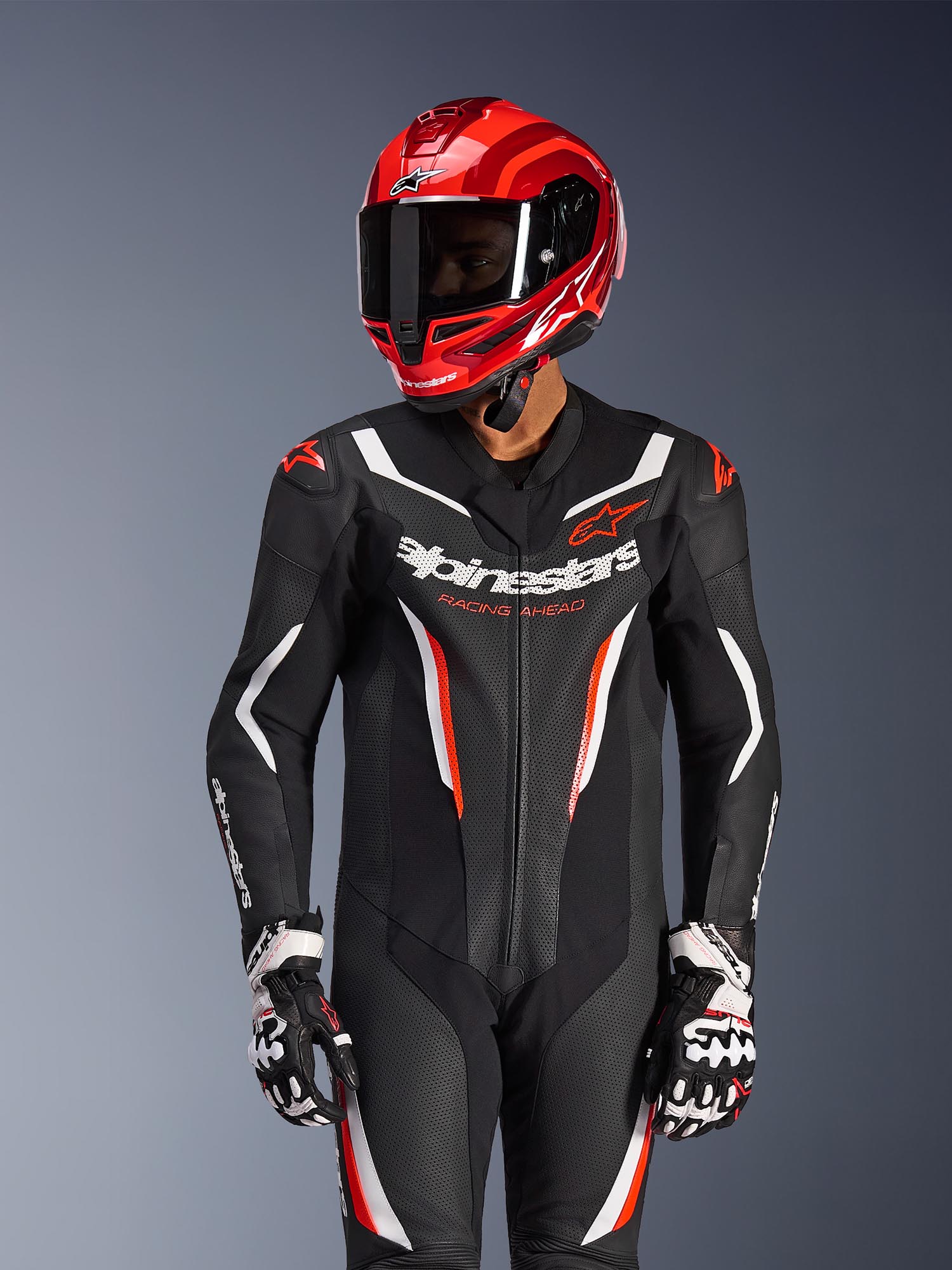 Alpinestars GP Force V2 Eendelig Motorfietsleren pak zwart/wit/rood 58 Figuur 9