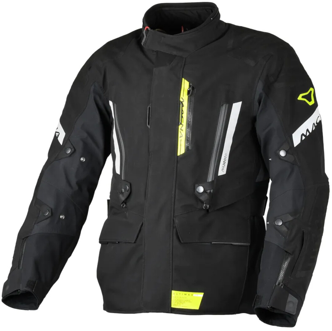 Macna Ultimax 2.0 Jachetă textilă impermeabilă pentru motociclete negru/galben-neon/antracit L Figura 1