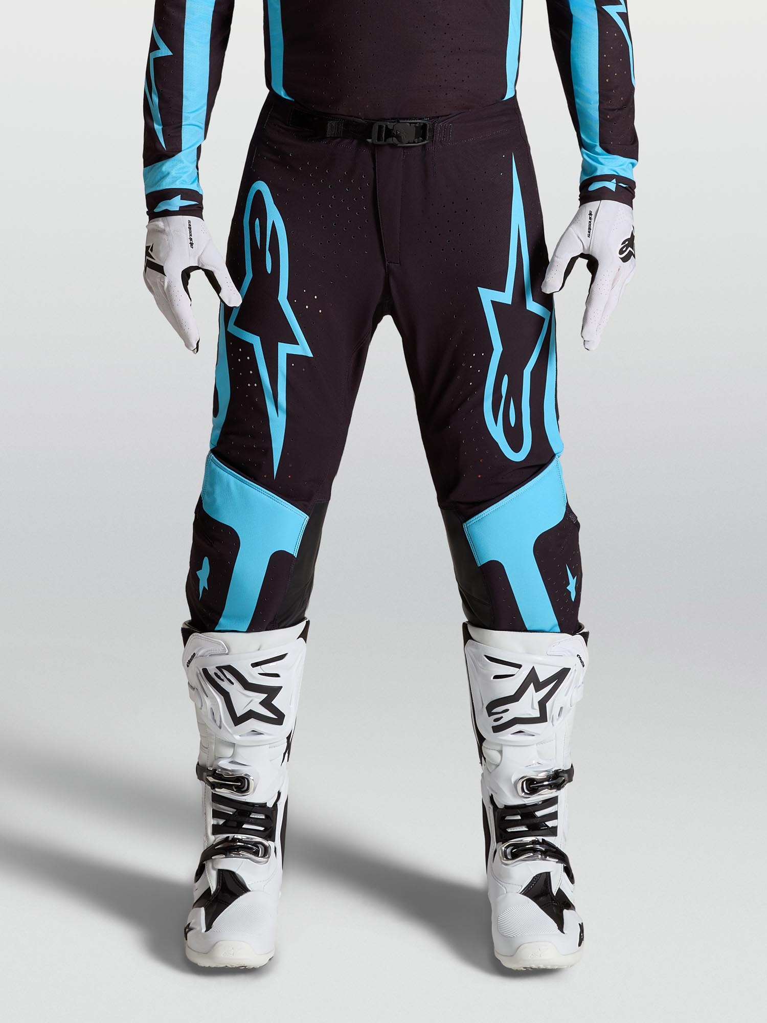 Alpinestars Supertech Vesta Παντελόνι Motocross μαύρο/τιρκουάζ 34 Γράφημα 7