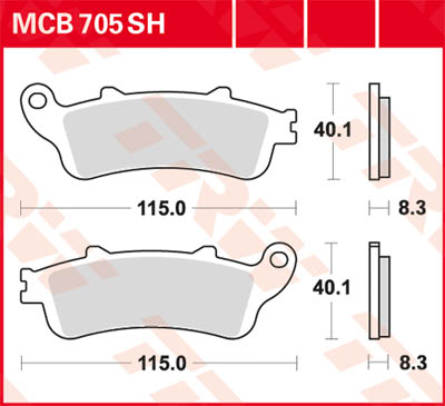 TRW Lucas Sinterbelag MCB705SH Figur 1