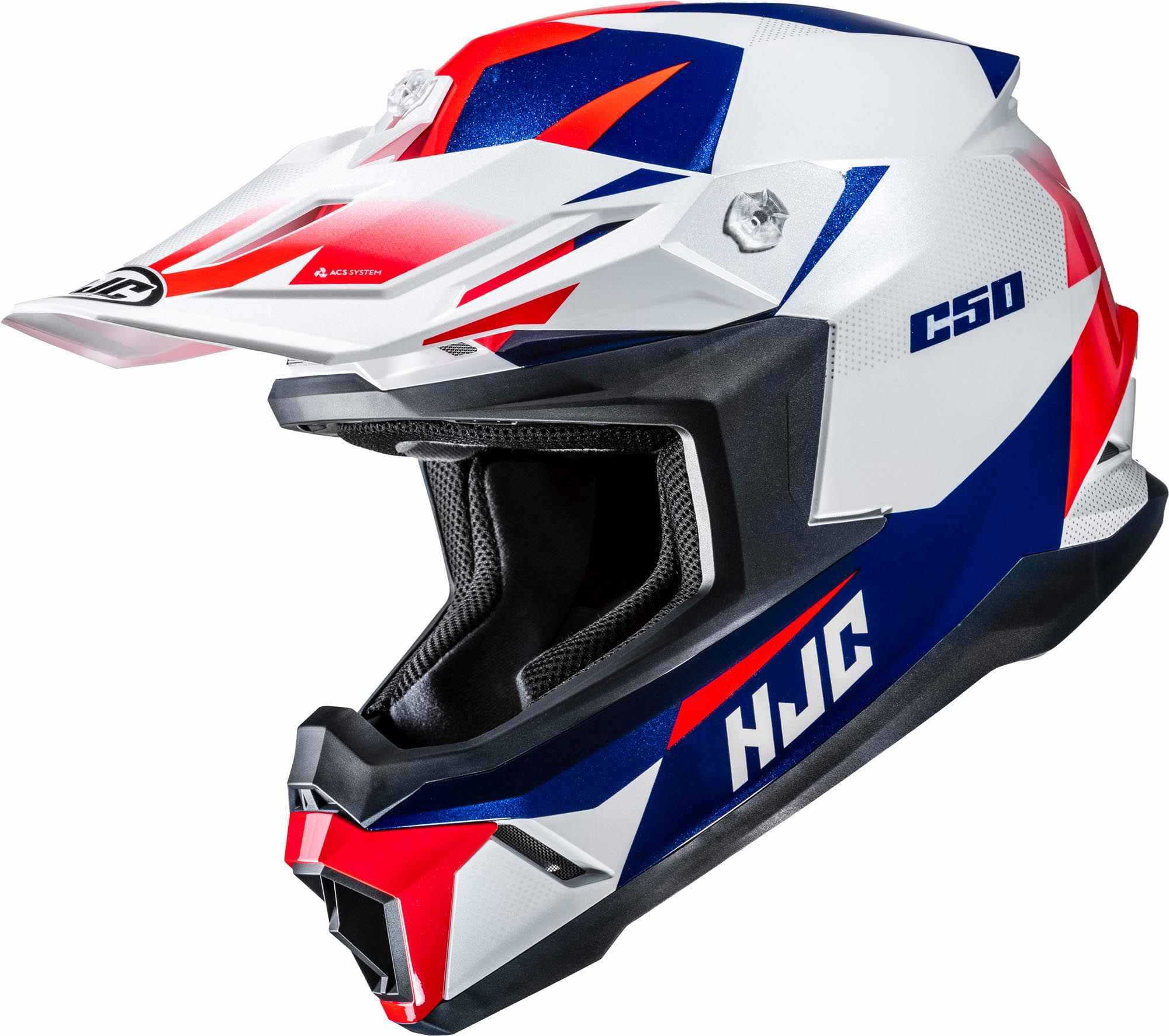 HJC C50 Slide Motokrosová přilba bílá/modrá/červená XL (61/62) Obrázek 1
