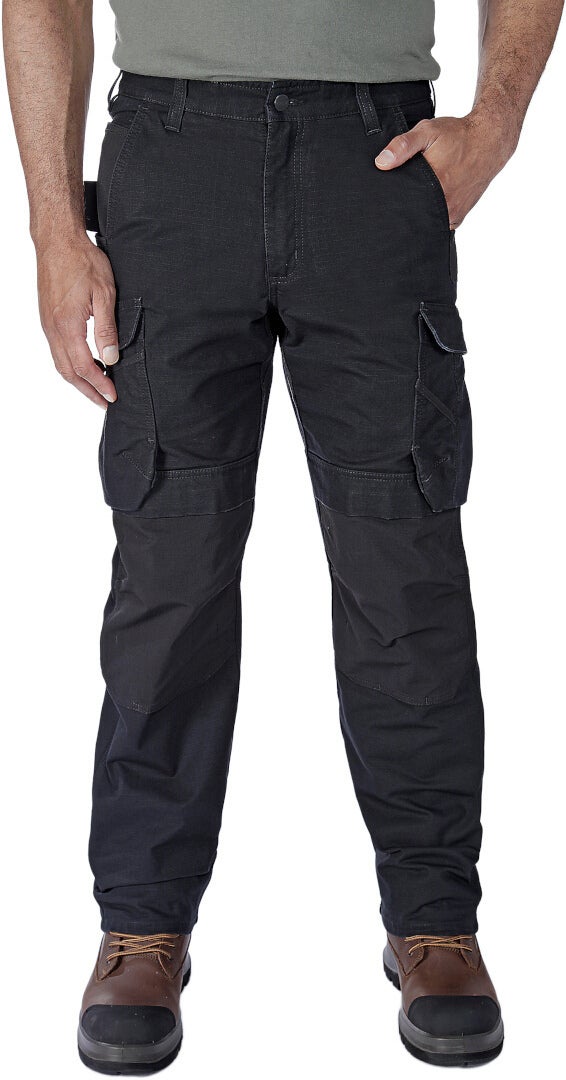 Carhartt Relaxed Fit Straight Steel Rugged Flex Ripstop Double-Front Cargo Bukser Sort 38/30 Figur 6