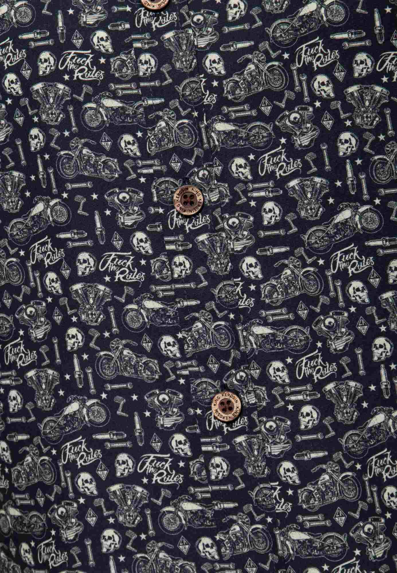 King Kerosin Biker Soul Camisa de manga curta preto L Figura 4