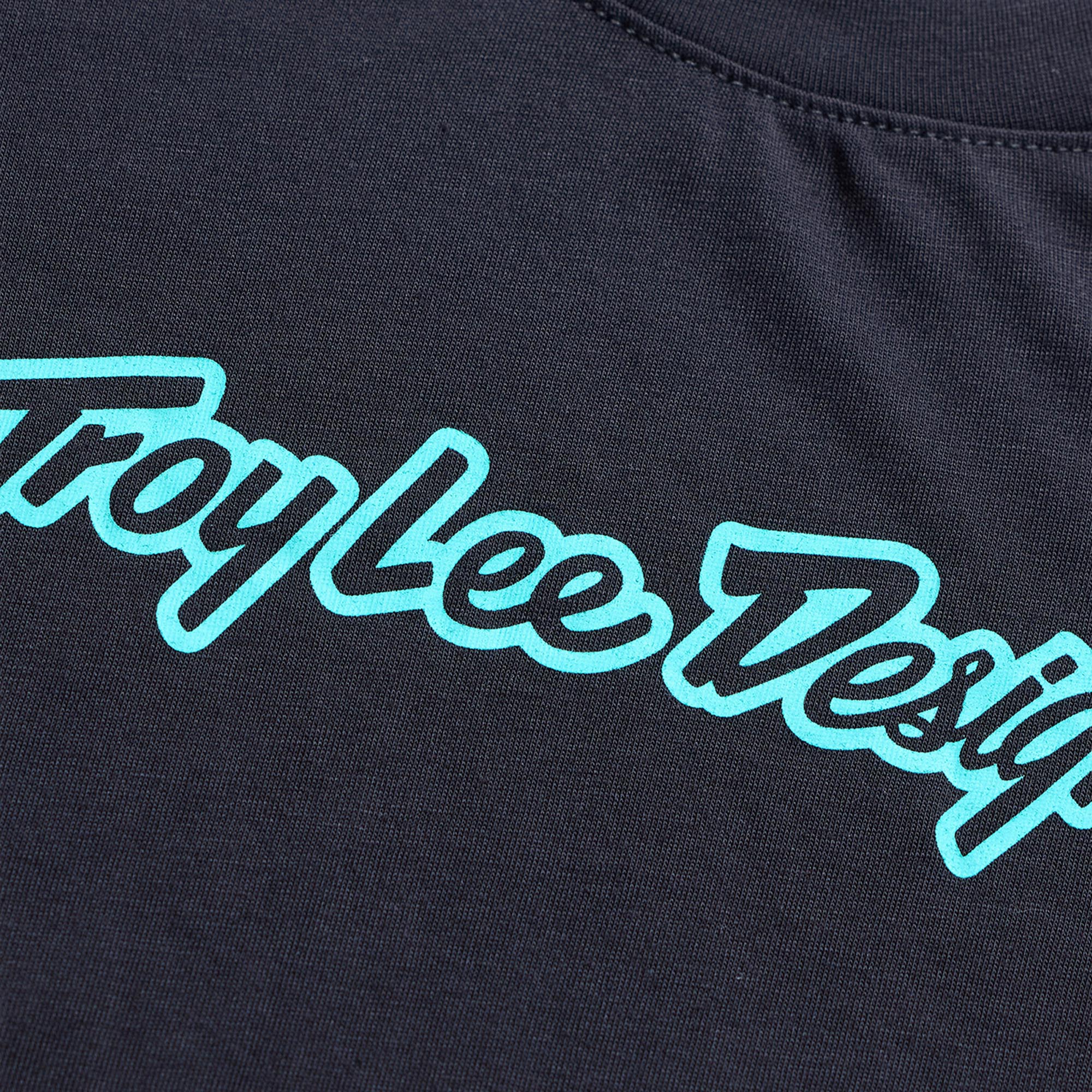 Side view of Troy Lee Designs Skyline Ride Signature Youth Short Sleeve Bicycle Jersey