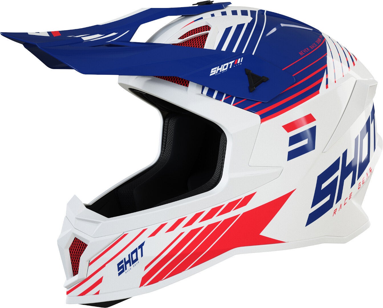 Shot Lite Fury Motocross Helmet blue/red S (55/56) Figure 1