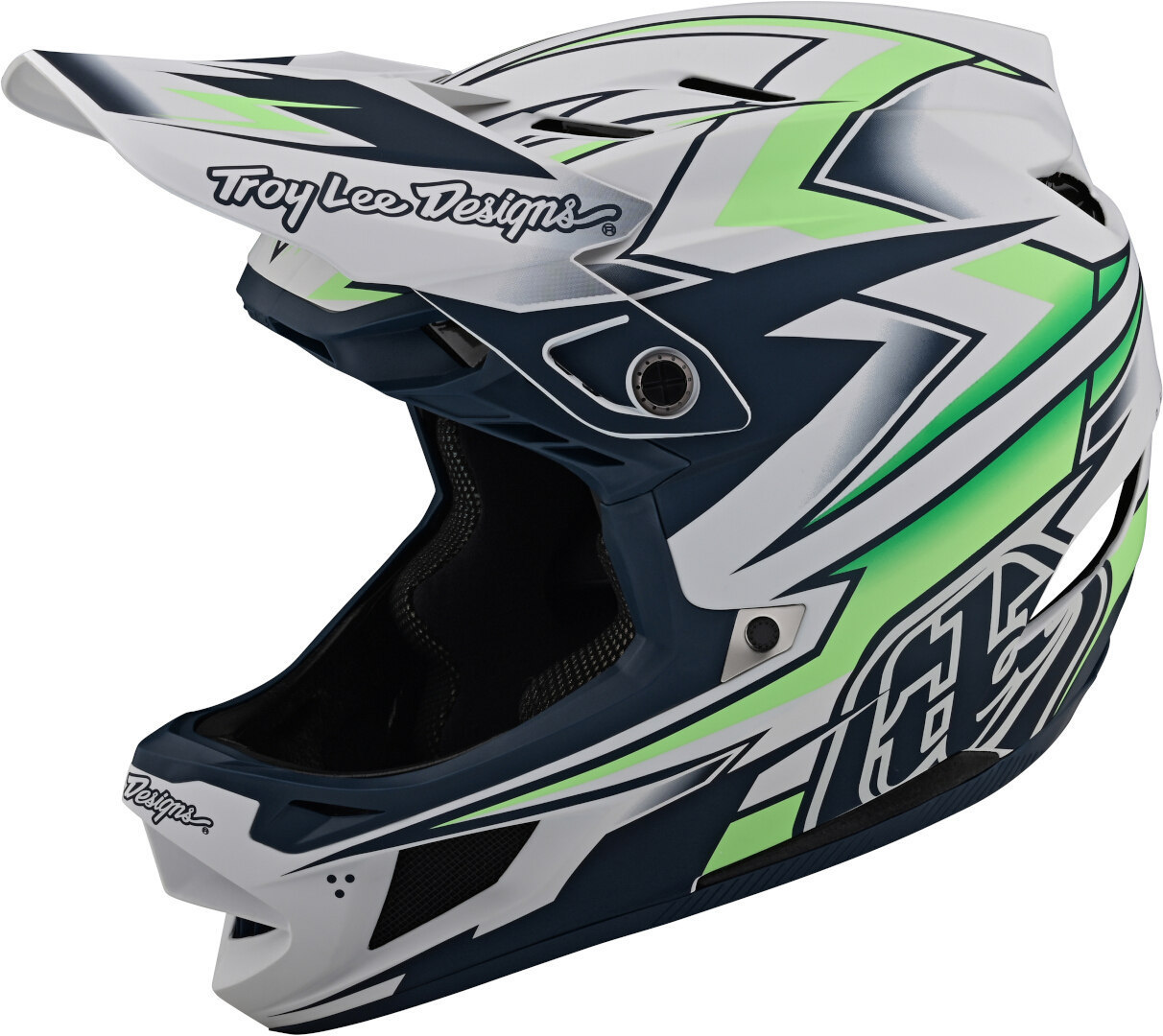 Troy Lee Designs D4 MIPS Composite Volt Casco da discesa Bianco/Verde L (58/59) Figura 1