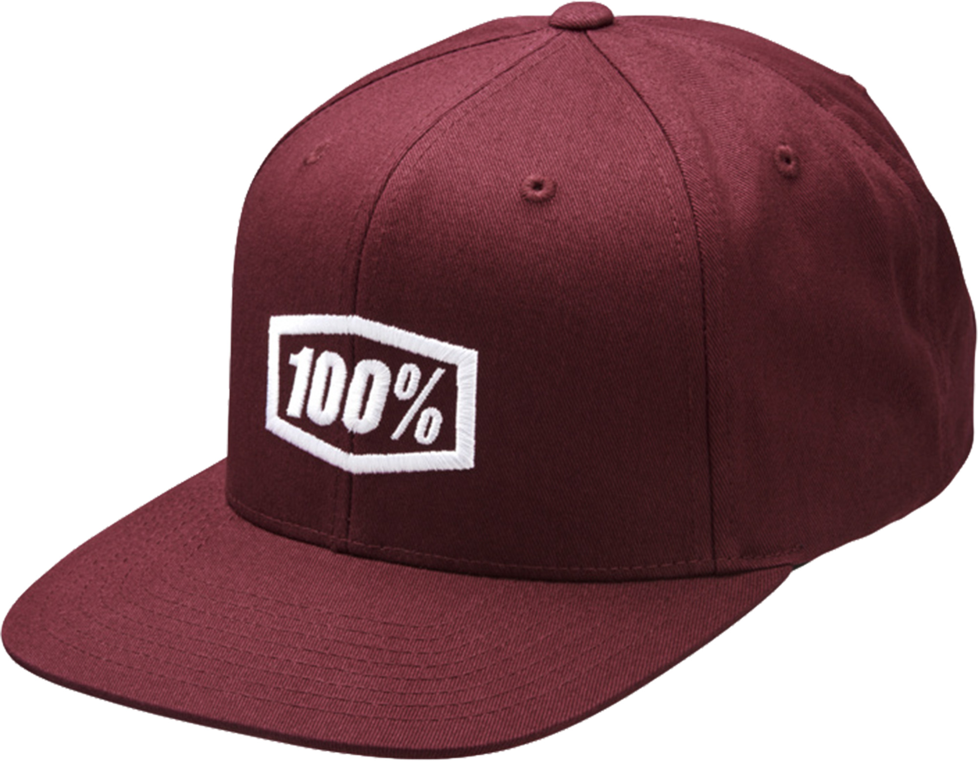 100% Icon Snapback Cap burgundy red Figure 1