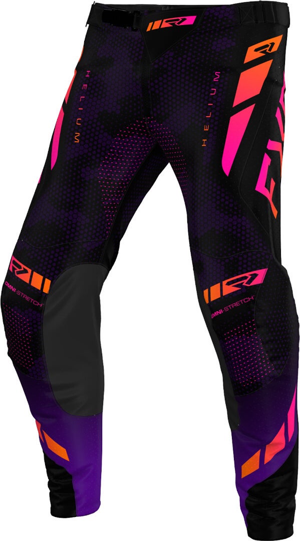 FXR Helium 2025 Motocross bukser lilla/sort 34 Figur 1