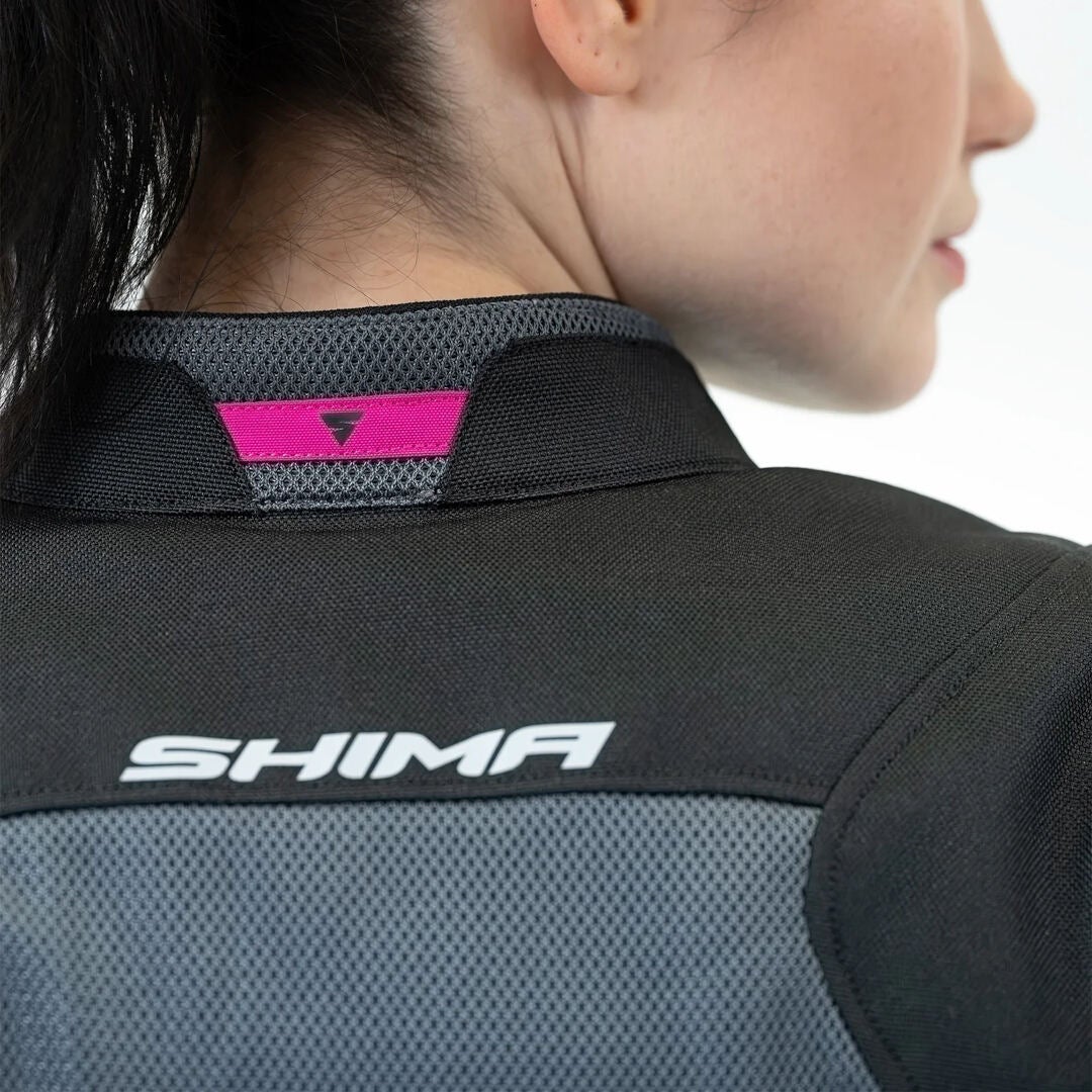 SHIMA Rush 2.0 Vented imperméable à l’eau dames moto textile veste Noir/Gris/Rose S Figure 10
