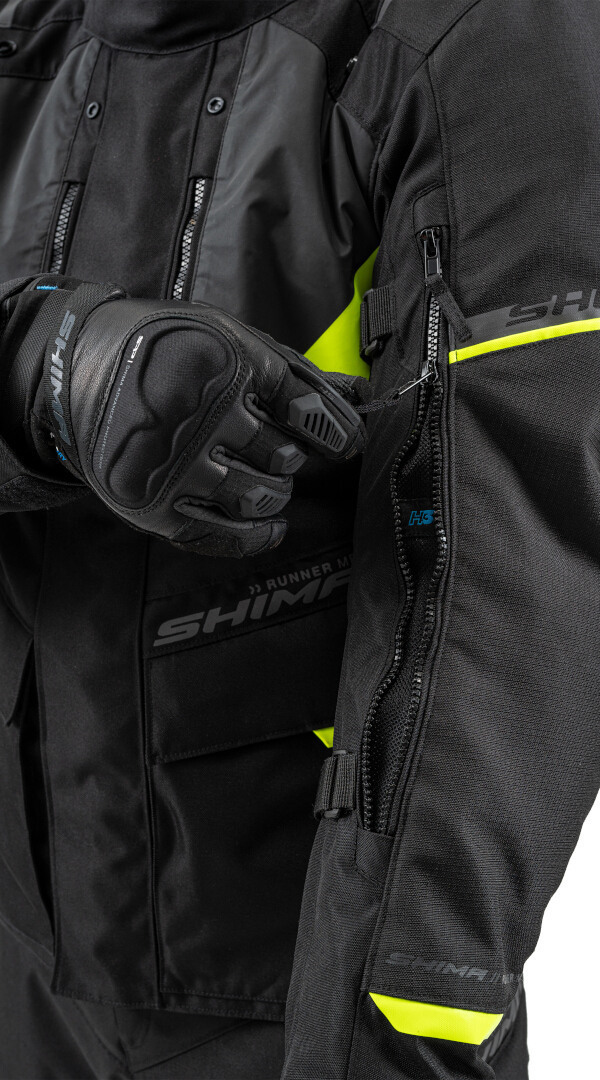 SHIMA Runner wasserdichte Motorrad Textiljacke schwarz/gelb M Abbildung 7