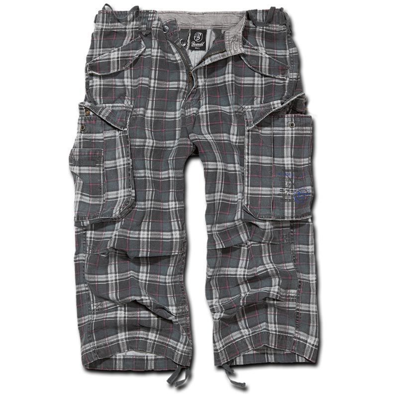 Brandit Industry 3/4 Shortsit tummanharmaa/violetti XL Kuva 1