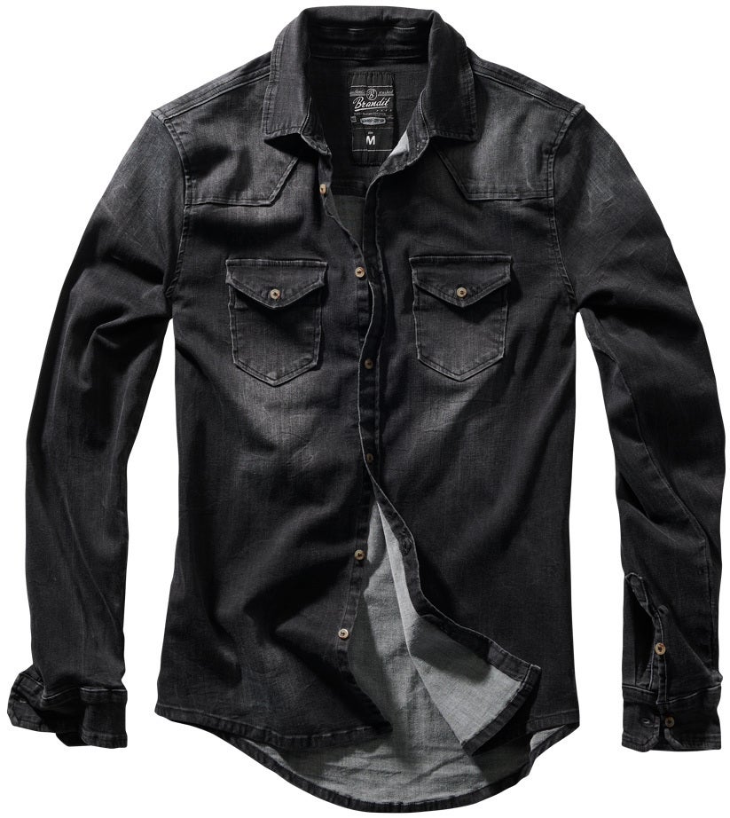Brandit Riley Denim Shirt black L Figure 1