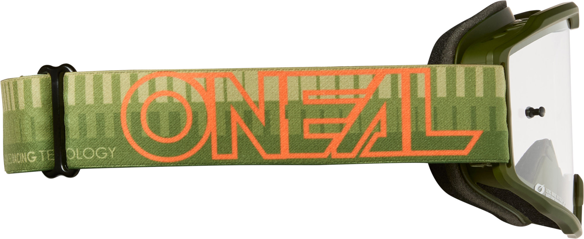 Oneal B-10 STRIPED Clear Ochelari de motocross verde/portocaliu Figura 2