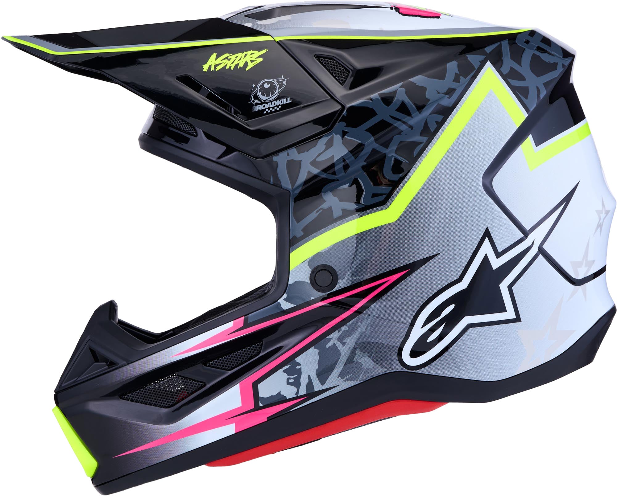 Alpinestars S-M7 Blaster Casque de motocross noir/gris/jaune 2XL (63/64) Figure 2