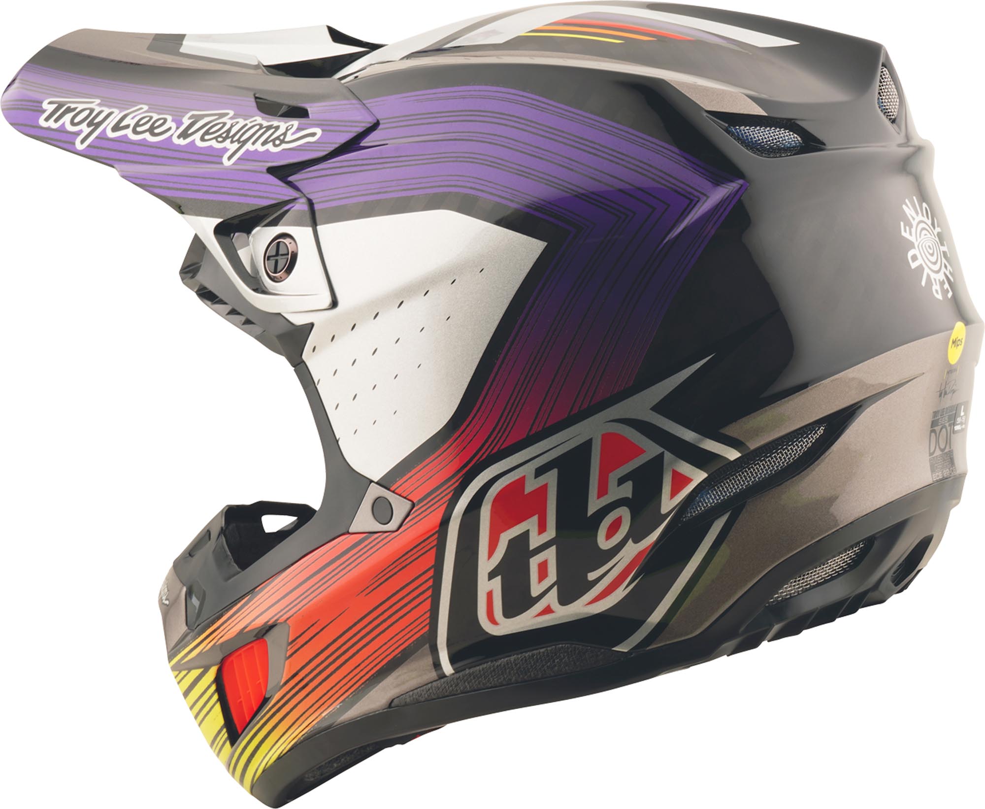 Troy Lee Designs SE5 Carbon Stripes MIPS Capacete de motocross XL Figura 3