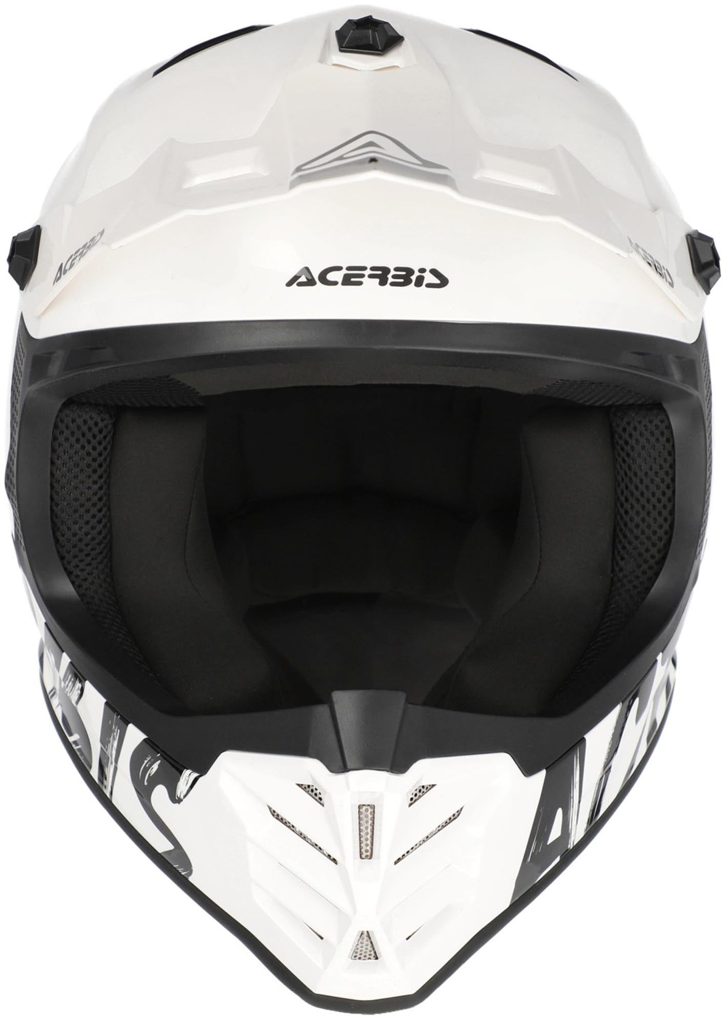 Side view of Acerbis Profile White Youth Motocross Helmet