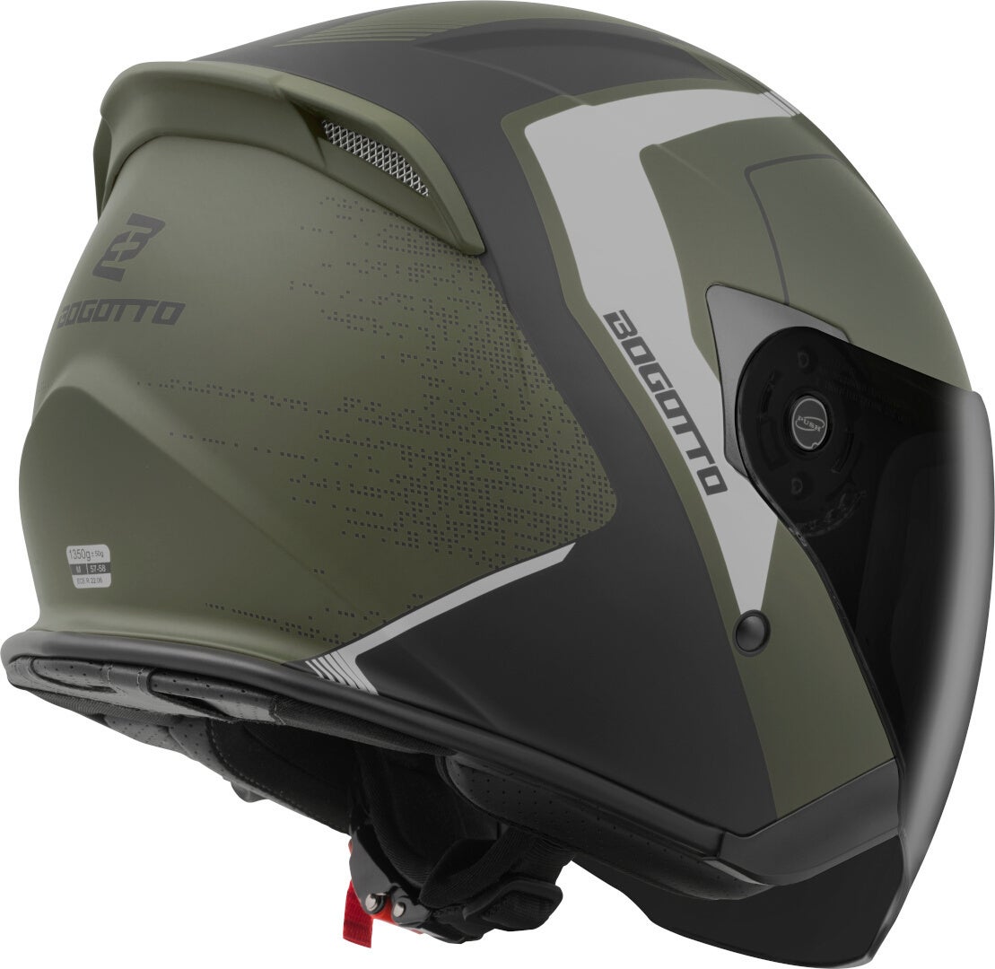 Bogotto H586 BT Illus Casca cu reacție Bluetooth Negru mat/verde S Figura 2