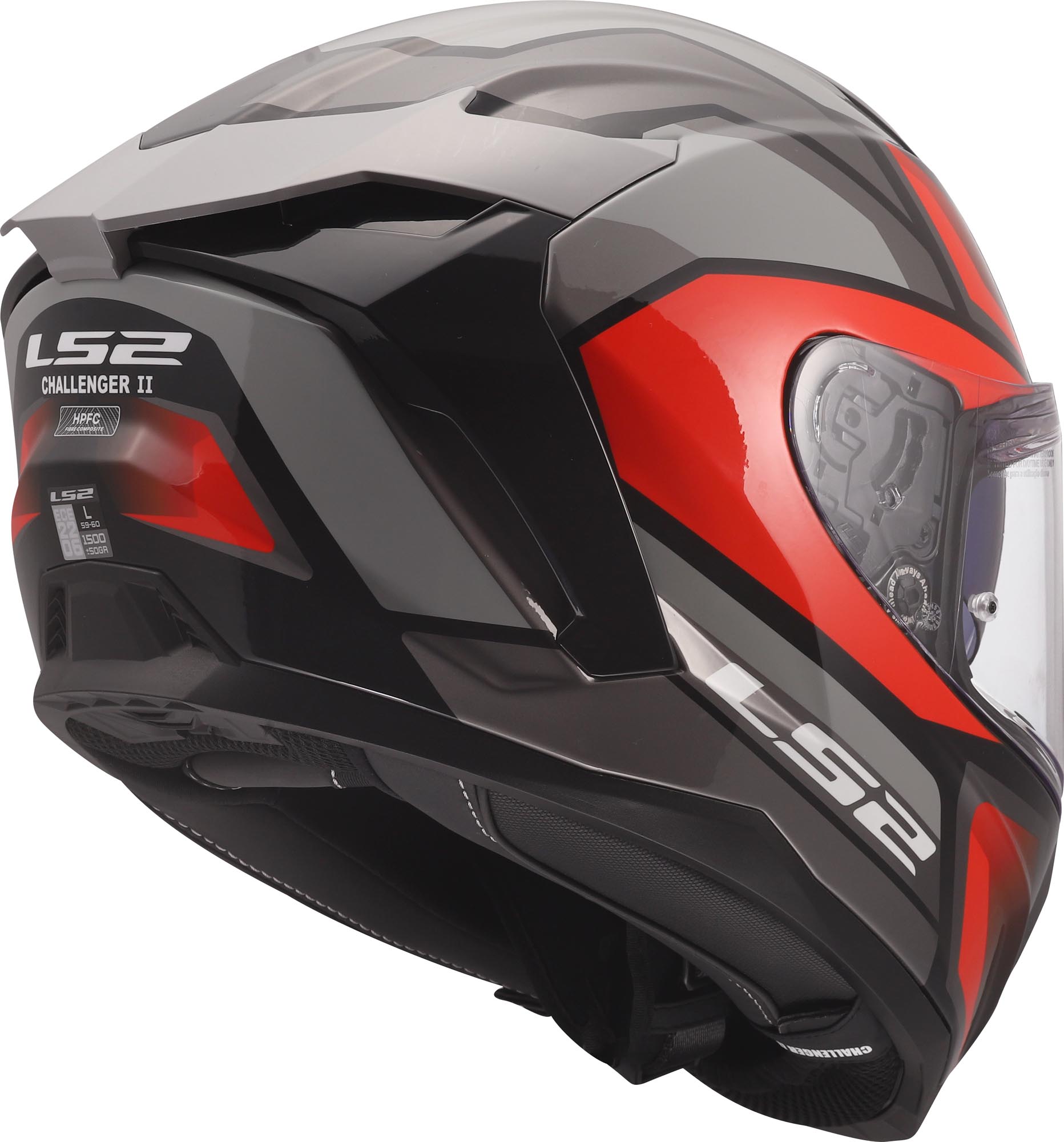 LS2 FF817 Challenger II Viper Helmet grey/red XXS (51/52) Figure 4