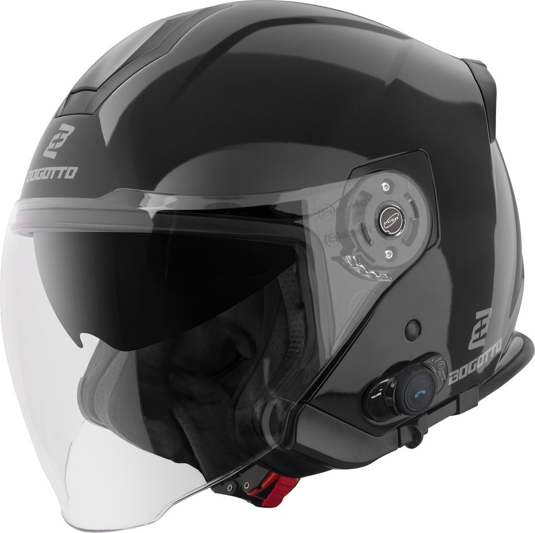 Bogotto H586 BT Solid Bluetooth Trysková přilba černá XS (53/54) Obrázek 1