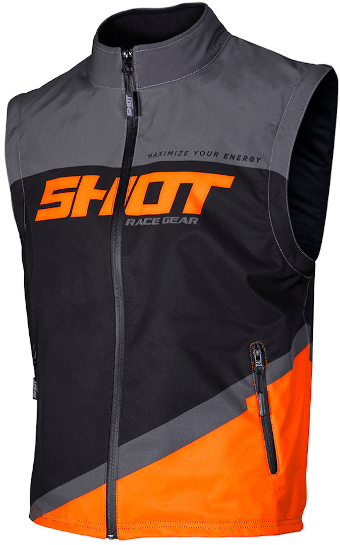 Shot Bodywarmer Lite Motocross vest grå/oransje M Figur 1