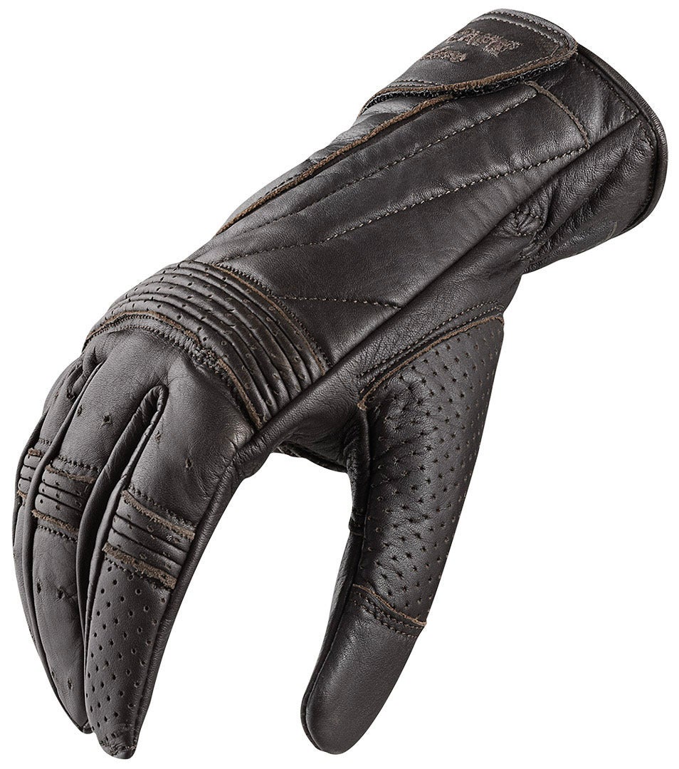 Black-Cafe London Vintage Motorcycle Gloves brown M Figure 3