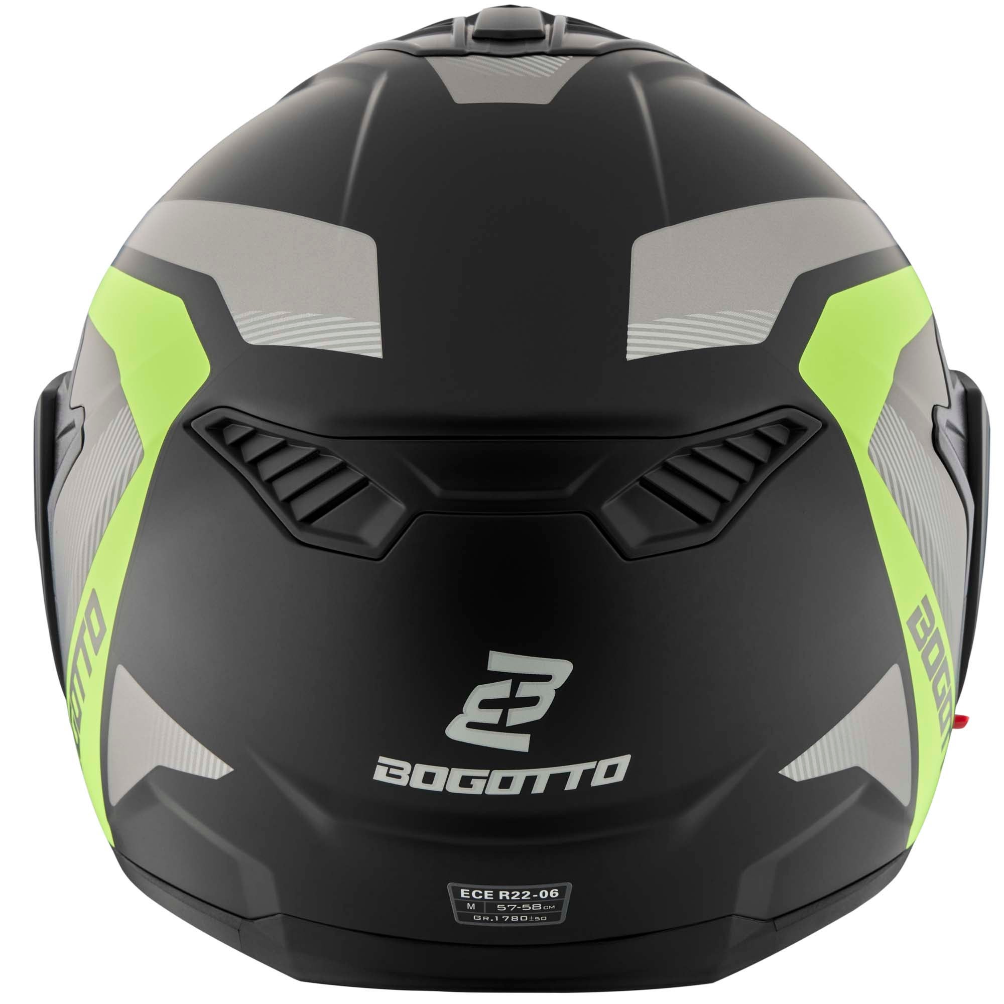 Bogotto FS-X600 Atyr Hjelm sort mat/grå/gul XL Figur 7