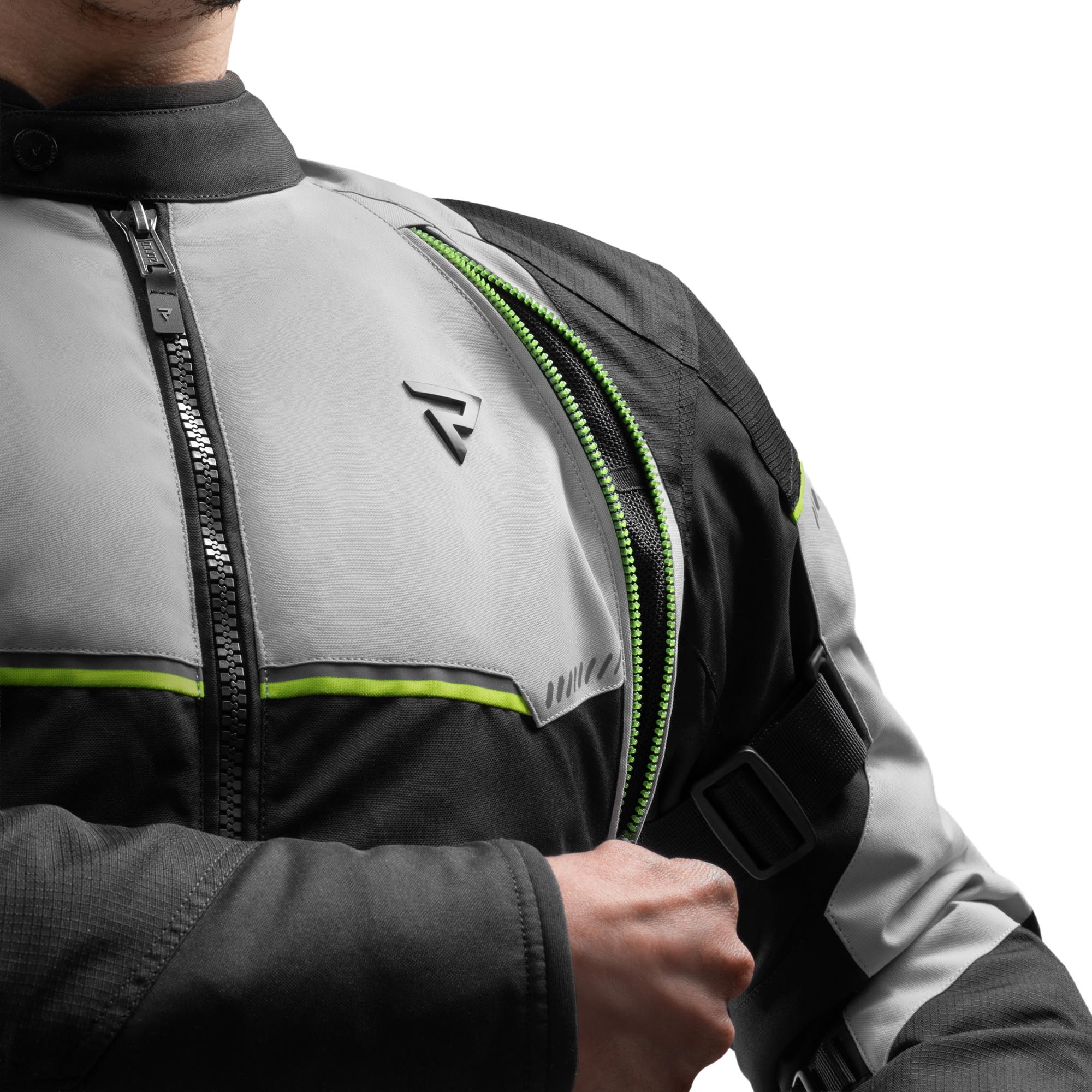 Rebelhorn Swift waterproof Motorcycle Textile Jacket light grey/yellow 3XL Figure 4