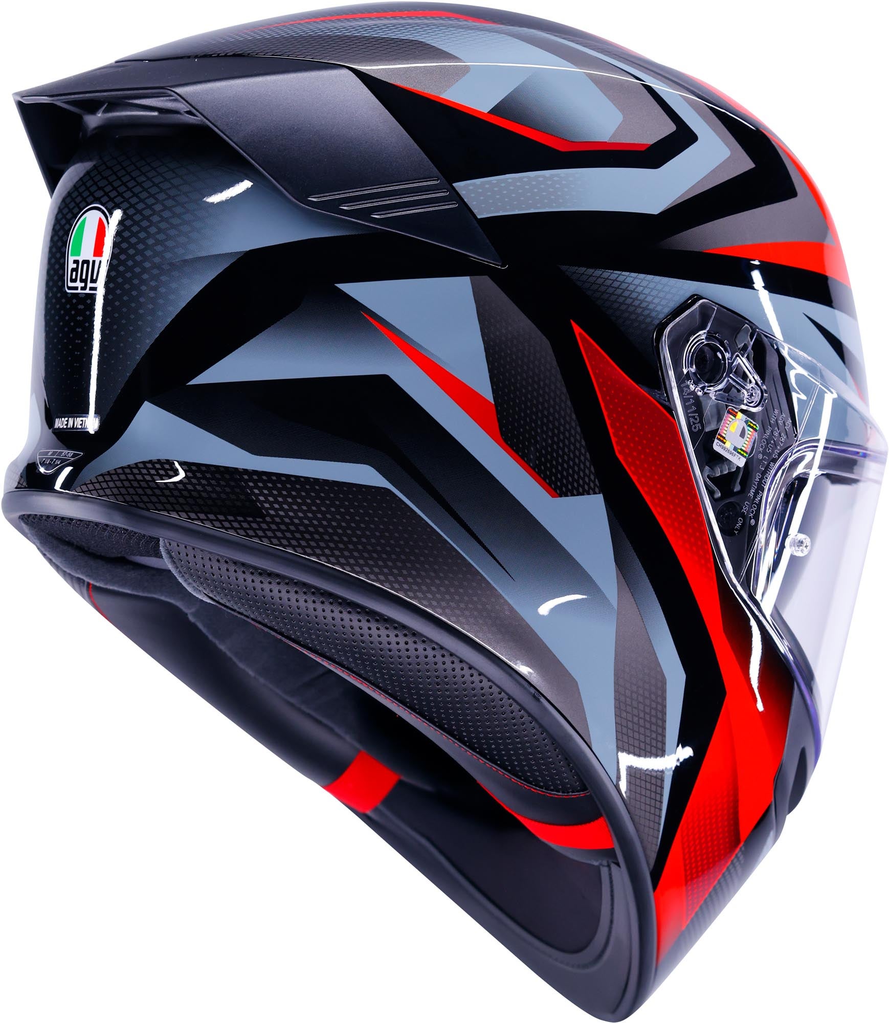 AGV K5 Munor Helm schwarz/rot L (59/60) Abbildung 6