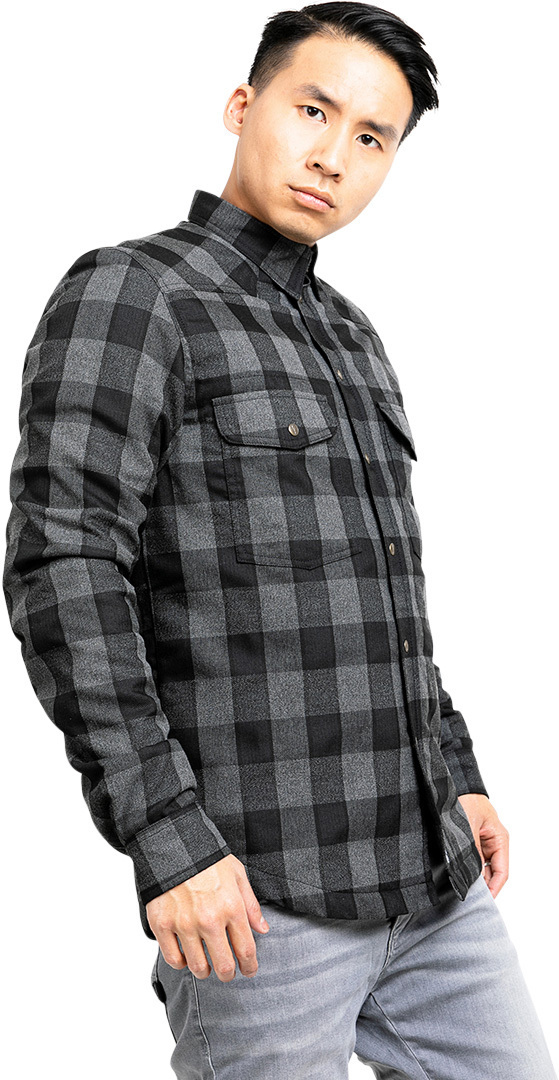 John Doe Motoshirt Hemd grau/schwarz L Abbildung 10