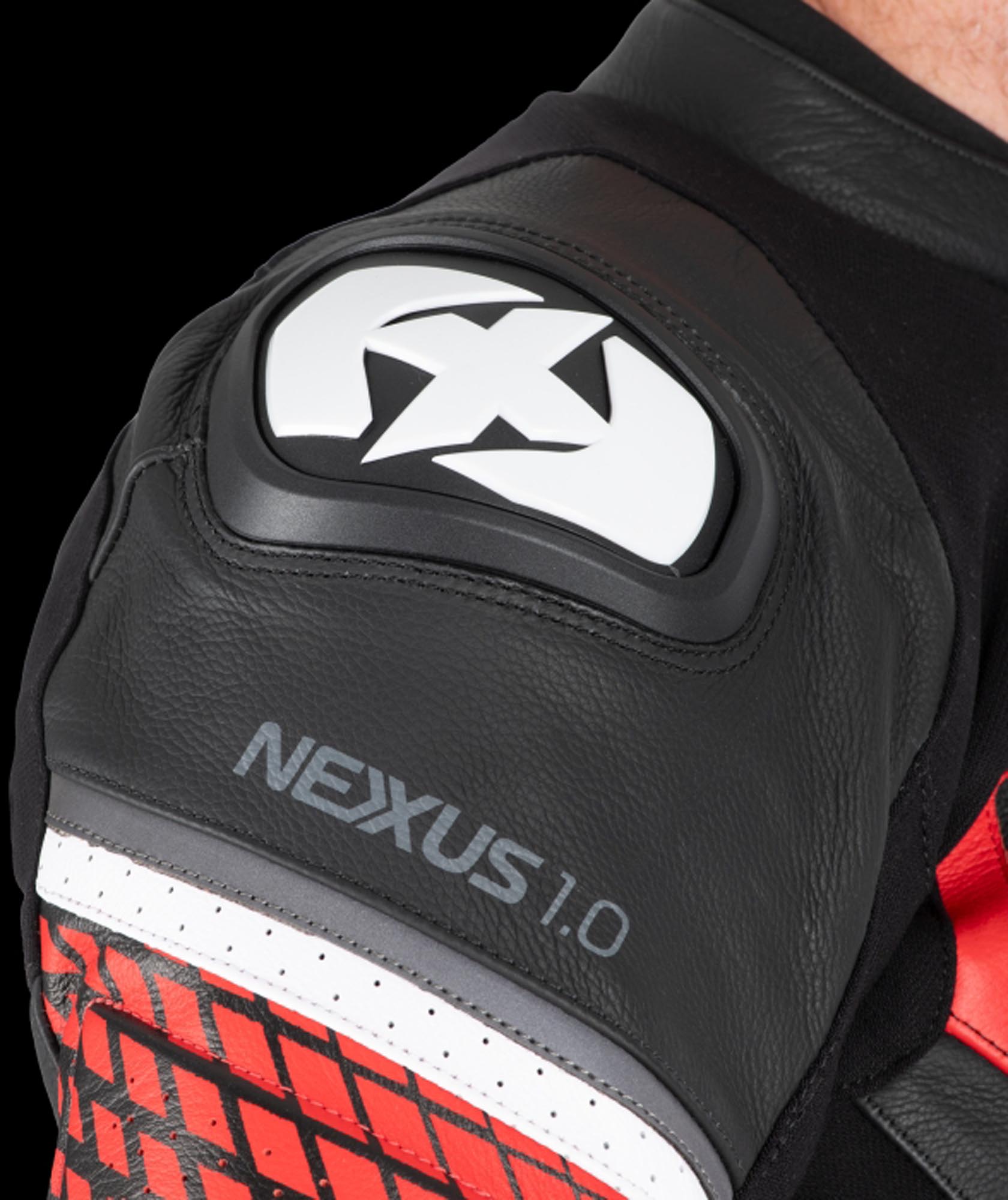 Oxford Nexus 1.0 Jachetă de piele de motocicletă Negru/Roșu 46 Figura 7