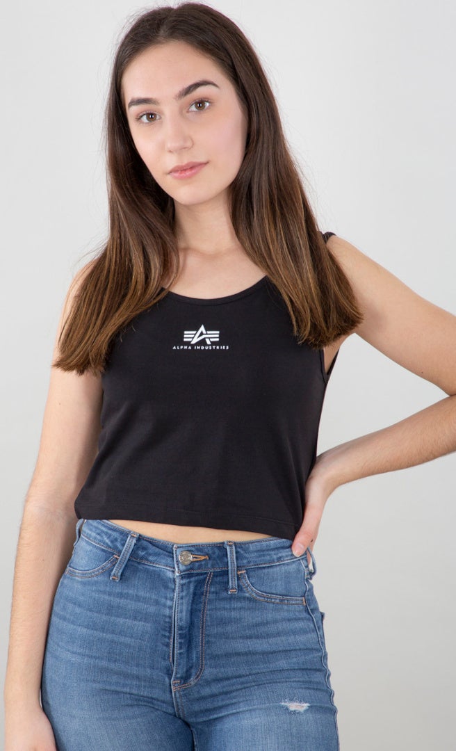 Alpha Industries Basic Crop SL Damer Tank Top Sort XL Figur 1