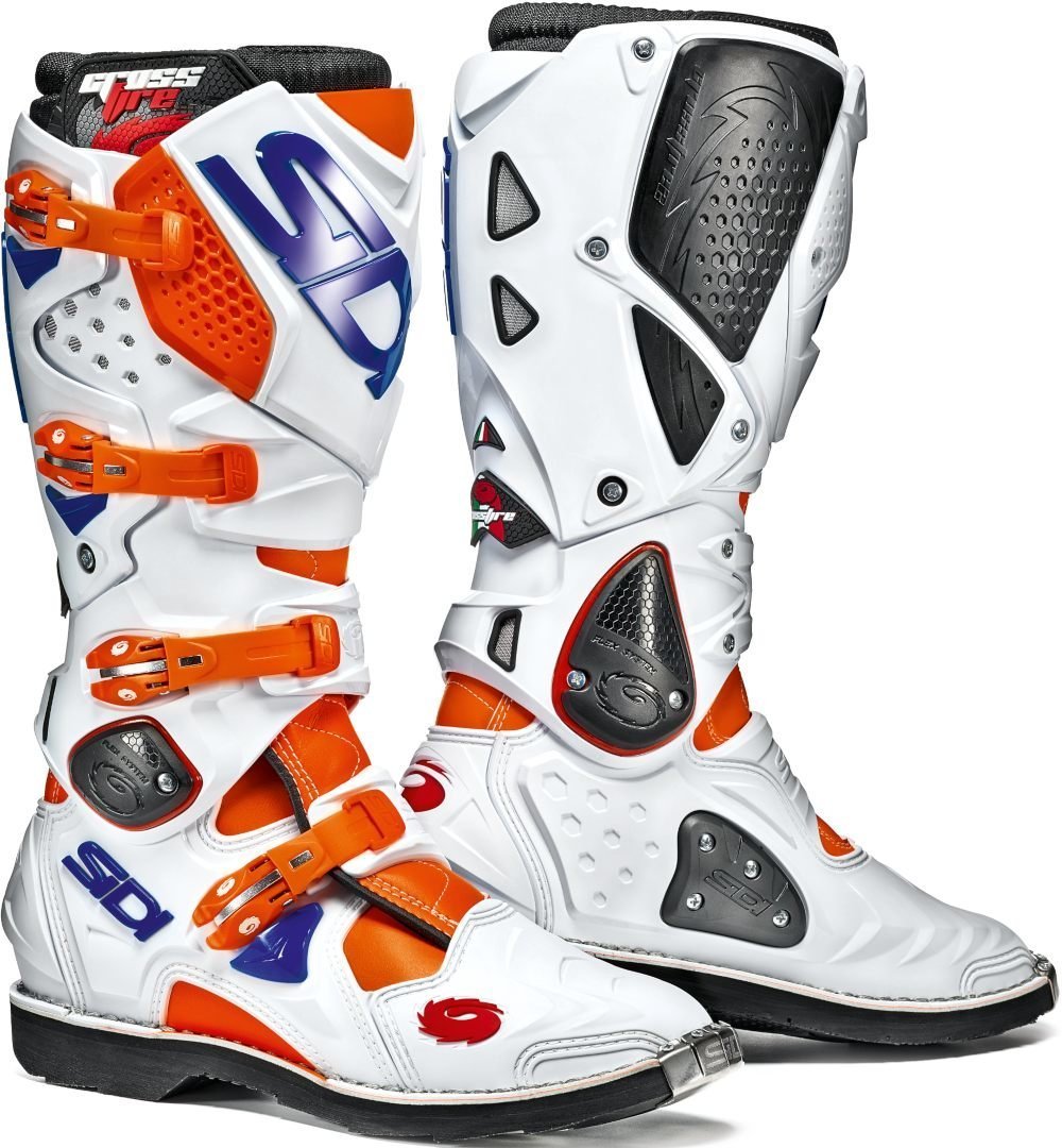 Sidi Crossfire 2 Bottes Motocross Orange/Blanc/Bleu 46 Figure 1