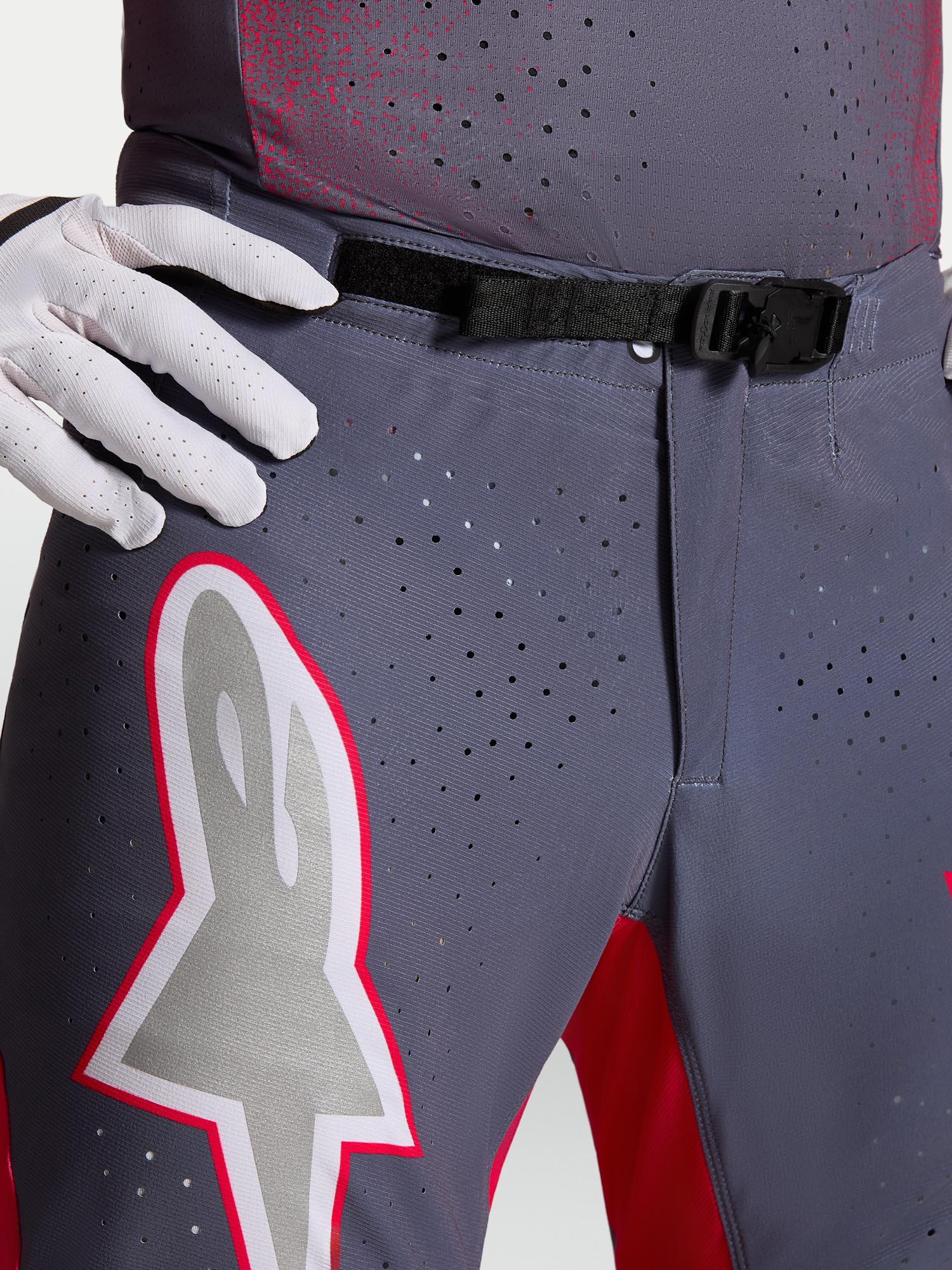 Alpinestars Supertech Hiten AFD Motocross Hose grau/rot 30 Abbildung 7