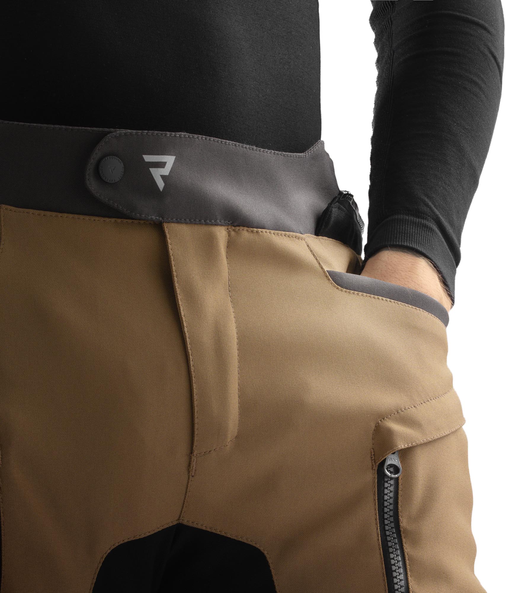 Rebelhorn Hardy 3.0 waterproof Motorcycle Textile Pants brown/grey/red S Figure 8