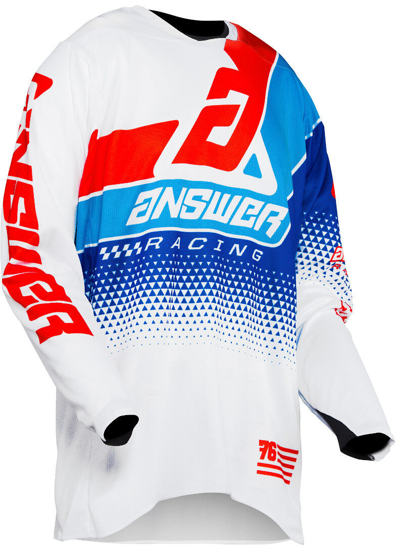 Answer Elite Korza Motorcross Jersey wit/blauw/rood M Figuur 2