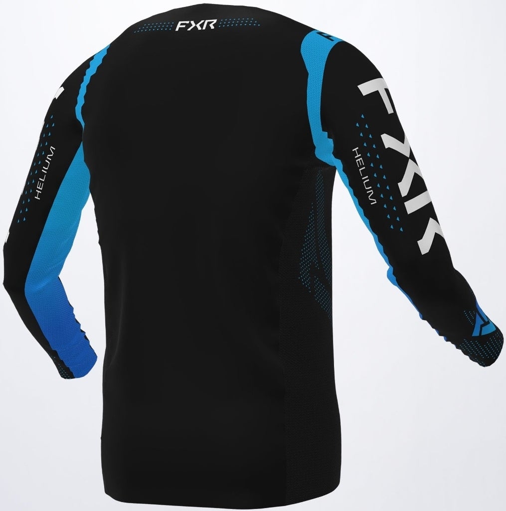 FXR Helium RaceDiv Motokrosový dres černý/bílý/modrý XL Obrázek 2