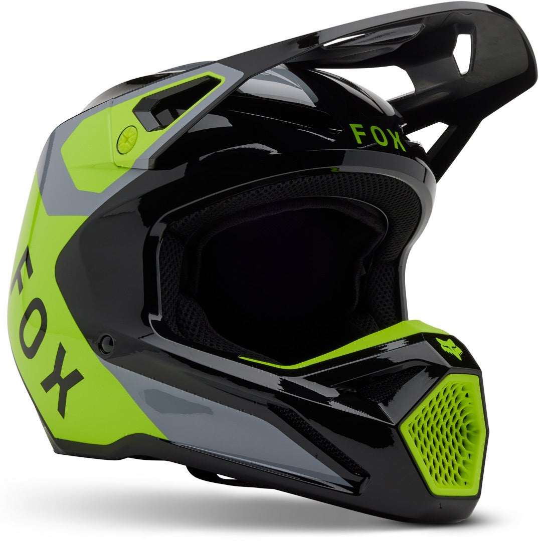 FOX V1 Lean MIPS Jugend Motocross Helm grau/gelb Y/M (51/52) Abbildung 1
