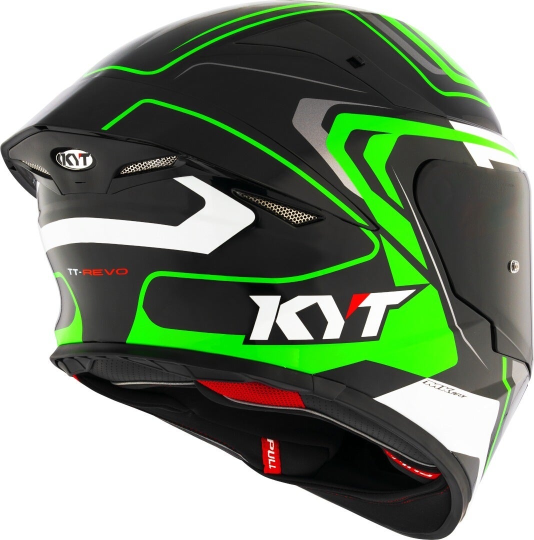 KYT TT-Revo Overtech Helm schwarz/grün XL (61/62) Abbildung 3